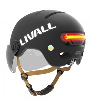 Livall L23 Kask Rowerowy Czarny z Szybką