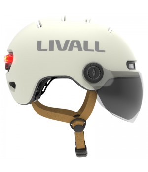 Livall L23 Kask Rowerowy Biały z Szybką