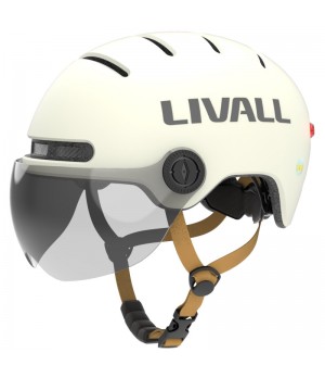 Livall L23 Kask Rowerowy Biały z Szybką