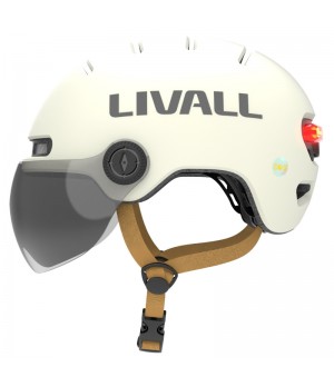 Livall L23 Kask Rowerowy Biały z Szybką