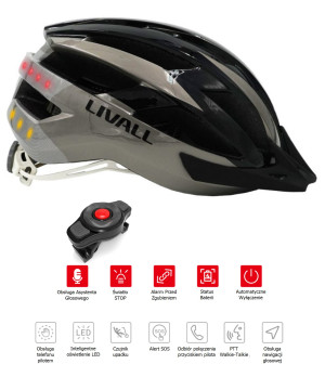 Livall MT1 Neo V2 kask rowerowy MTB Szary