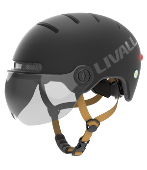 Livall L23 V2 Kask Rowerowy Czarny z Szybką