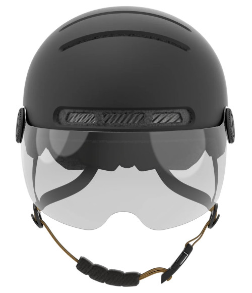 Kask rowerowy z szybą czołową
