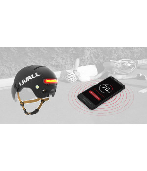 Livall L23 V2 Kask Rowerowy Czarny z Szybką