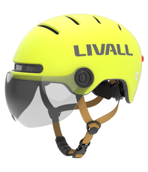 Livall L23 V2 Kask Rowerowy Miejski Żółty z Szybką