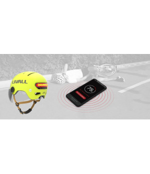 Livall L23 V2 Kask Rowerowy Miejski Żółty z Szybką