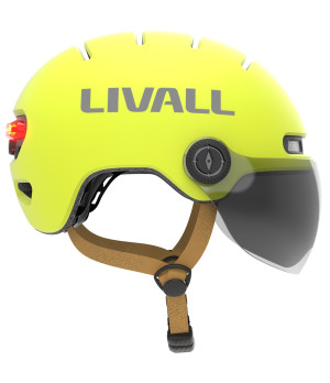 Livall L23 V2 Kask Rowerowy Miejski Żółty z Szybką