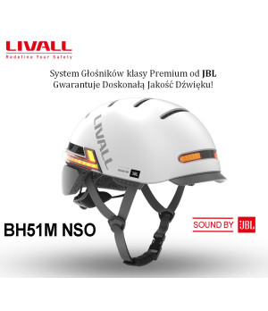 Livall BH51M NSO V2 Sound by JBL Kask Rowerowy Szary