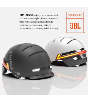 Livall BH51M NSO V2 Sound by JBL Kask Rowerowy Szary