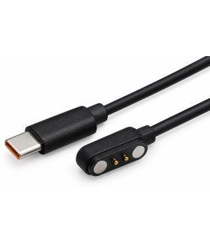 Livall PW-030 – zbliżenie wtyku USB-C i magnetycznej końcówki z dwoma stykami do ładowania kasku