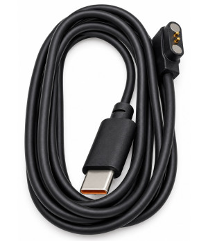Magnetyczny kabel do kasków Livall PW-030 – pionowe ujęcie przewodu z wtykiem USB-C na pierwszym planie