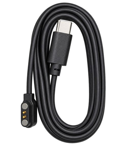 Kabel USB-C Livall PW-030 do ładowania kasków – widok magnetycznej końcówki z dwoma stykami i magnesami
