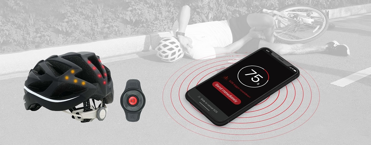 Powiadomienie SOS Livall BH62 Neo